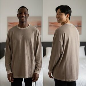 Richer Poorer Men's Long Sleeve in Light Brown